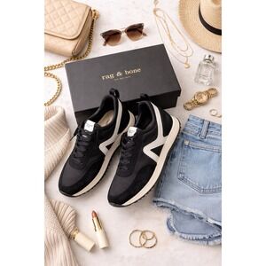 Rag Bone‎ New York Black White Suede Nylon Running Sneakers Size 40